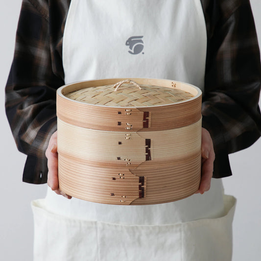 杉の中華せいろ 24cm 蓋身セット 1段 2段 3段 - フライパン専門店 鐵兎堂-TETTODO-