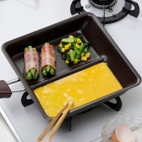 ダブル焼きフライパン 下村企販 卵焼き器 IH対応 日本製 ２way お弁当作り 燕三条 - フライパン専門店 鐵兎堂-TETTODO-