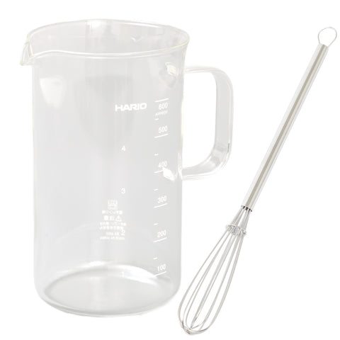 HARIO ハリオ ビーカーサーバー 600ml 泡立て器 セット 日本製 耐熱ガラス 電子レンジ対応 計量カップ コーヒー ティーサーバー BV-600 - フライパン専門店 鐵兎堂-TETTODO-