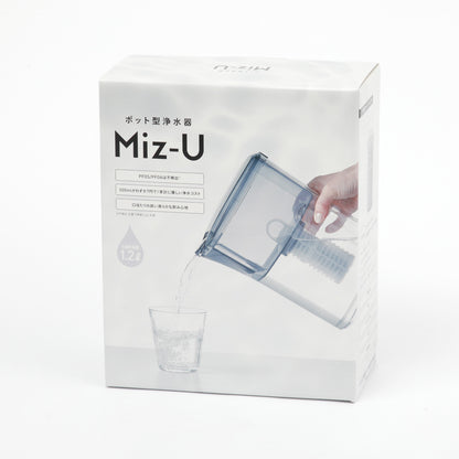 Miz-U（ミズユー） ポット型浄水器 日本製 カートリッジ1本付き