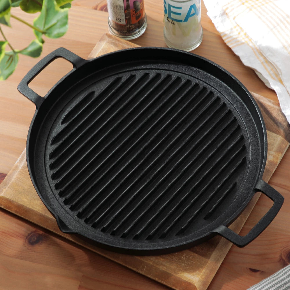 南部鉄器 岩鋳 Iwachu グリルパン 日本製 25cm IH対応 23050 焼肉 鉄板 鋳物
