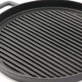 南部鉄器 グリルパン 29cm 23051 焼肉 鉄板 鋳物 日本製 岩鋳 Iwachu ブラック 黒 ガス火専用 ステーキパン ハンバーグ 焼き目 グリル専用フライパン PFAS PFOAフリー - フライパン専門店 鐵兎堂-TETTODO-