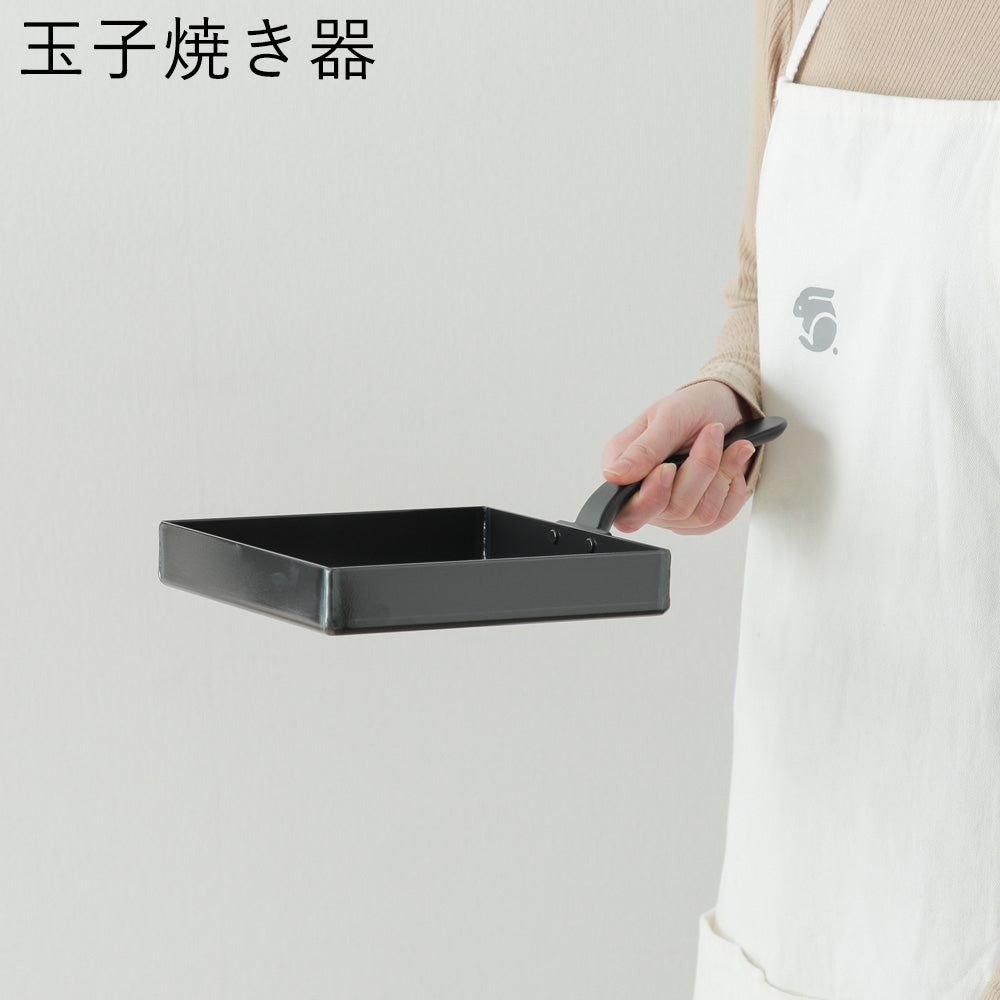 ラバーゼ 鉄 玉子焼き器 ガス火・IH対応 ブルーテンパー フライパン シリコン塗装