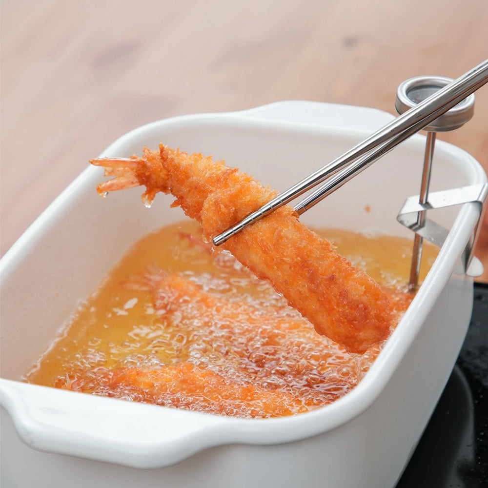 角型ホーロー揚げ鍋（レギュラータイプ / ワイドタイプ） ステンレス菜箸セット - フライパン専門店 鐵兎堂-TETTODO-