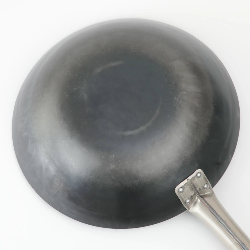 HANAKO 打出炒め鍋 山田工業所 チタンハンドル 27cm 軽量 すぐ使える あおり鍋 取っ手が熱くない 焼く 煮る 揚げる 中華鍋 フライパン日本製 シーズニング不要 05-0041-0502 ハナコ