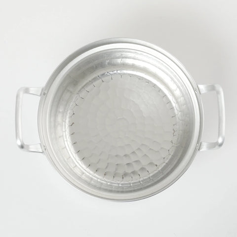 アルミ段付き 両手鍋24cm 蓋付きセット 単品 手打ち槌目 日本製 中村銅器製作所 せいろ鍋 アルミ鍋 段付き鍋 - フライパン専門店 鐵兎堂-TETTODO-