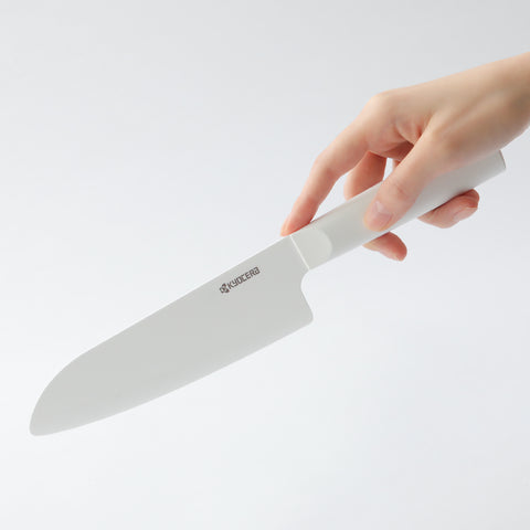 京セラ ココチカル 16cm 三徳包丁 セラミック包丁 ホワイト ブラック - フライパン専門店 鐵兎堂-TETTODO-