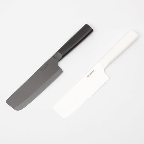 京セラ ココチカル 15cm 菜切り セラミック包丁 ホワイト ブラック - フライパン専門店 鐵兎堂-TETTODO-