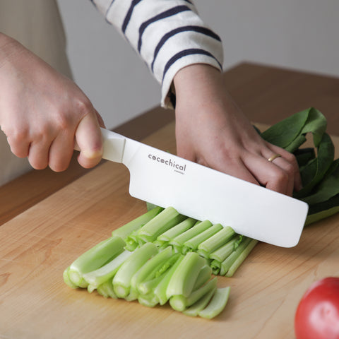 京セラ ココチカル 15cm 菜切り セラミック包丁 ホワイト ブラック - フライパン専門店 鐵兎堂-TETTODO-