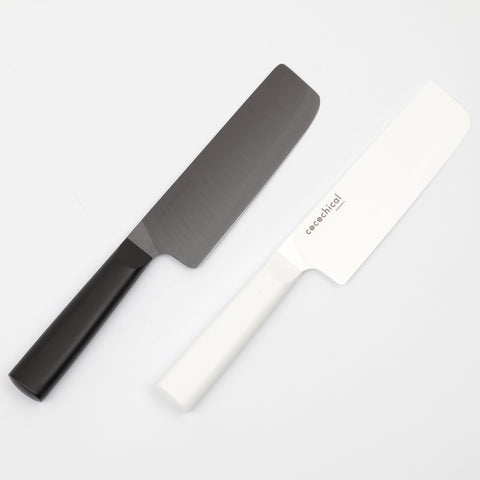 京セラ ココチカル 15cm 菜切り セラミック包丁 ホワイト ブラック - フライパン専門店 鐵兎堂-TETTODO-
