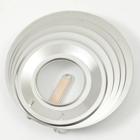 国産 京都活具 窓付き 立つフライパンカバー 木製ハンドル 20～26cm 24～30cm - フライパン専門店 鐵兎堂-TETTODO-