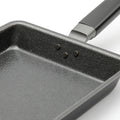 鉄製 ファイバーライン 角フライパン＆カバー ガス IH対応 フタつき 四角 正方形 卵焼き ステーキ脱フッ素 フッ素アレルギー - フライパン専門店 鐵兎堂-TETTODO-