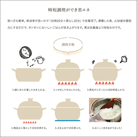 【レビュー特典付】ビタクラフト ごはん鍋 3合炊き IH対応 炊飯鍋 ステンレス 10年保証 ラッピング無料 レシピ付 両手鍋 VitaCraft 正規品 No.3850 無水調理 可愛い 丸洗い 時短 エコ ギフト 母の日 - フライパン専門店 鐵兎堂-TETTODO-