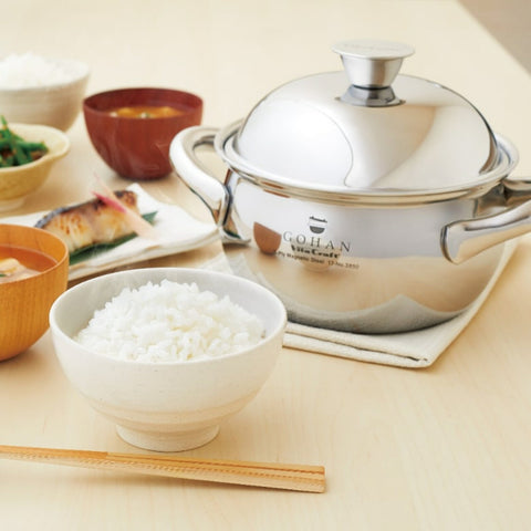 【レビュー特典付】ビタクラフト ごはん鍋 3合炊き IH対応 炊飯鍋 ステンレス 10年保証 ラッピング無料 レシピ付 両手鍋 VitaCraft 正規品 No.3850 無水調理 可愛い 丸洗い 時短 エコ ギフト 母の日 - フライパン専門店 鐵兎堂-TETTODO-