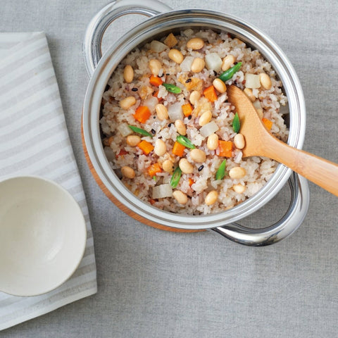 【レビュー特典付】ビタクラフト ごはん鍋 3合炊き IH対応 炊飯鍋 ステンレス 10年保証 ラッピング無料 レシピ付 両手鍋 VitaCraft 正規品 No.3850 無水調理 可愛い 丸洗い 時短 エコ ギフト 母の日 - フライパン専門店 鐵兎堂-TETTODO-