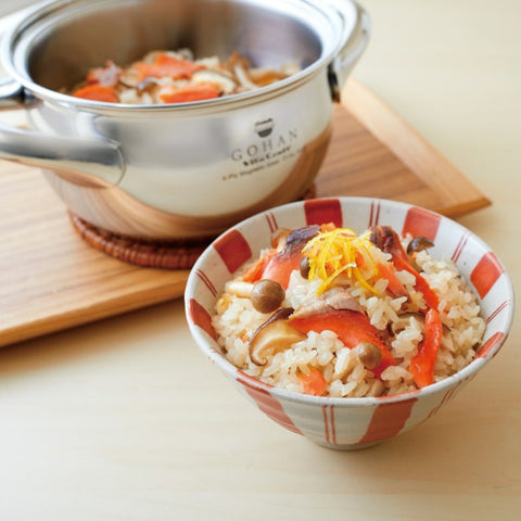 【レビュー特典付】ビタクラフト ごはん鍋 3合炊き IH対応 炊飯鍋 ステンレス 10年保証 ラッピング無料 レシピ付 両手鍋 VitaCraft 正規品 No.3850 無水調理 可愛い 丸洗い 時短 エコ ギフト 母の日 - フライパン専門店 鐵兎堂-TETTODO-