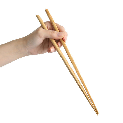 竹製 寿 菜箸 30cm 大内工芸 さい箸 無地 竹 竹箸 取り箸 菜ばし ロング コーティングを傷つけない 日本製 - フライパン専門店 鐵兎堂-TETTODO-