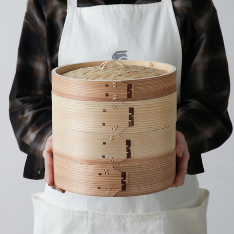 杉の中華せいろ 24cm 蓋身セット 1段 2段 3段 - フライパン専門店 鐵兎堂-TETTODO-