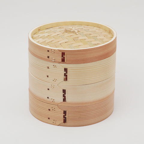 杉の中華せいろ 24cm 蓋身セット 1段 2段 3段 - フライパン専門店 鐵兎堂-TETTODO-