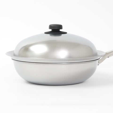 ウォックパン 24cm IH対応＆ ヨシカワ フライパン用 蒸し器 ドーム型蓋付 日本製 - フライパン専門店 鐵兎堂-TETTODO-
