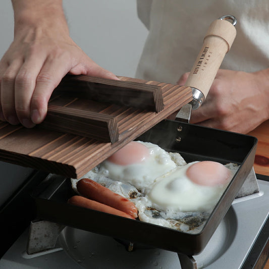 焼杉の木蓋 19cm×19cm - フライパン専門店 鐵兎堂-TETTODO-