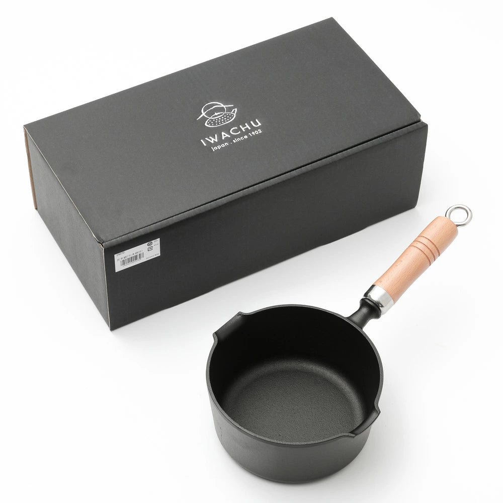 南部鉄器 まいにち鉄分摂取鍋 岩鋳 片手小鍋 16cm 敷板セット/敷板＋木蓋セット - フライパン専門店 鐵兎堂-TETTODO-