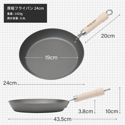リバーライト 極 JAPAN 鉄製 厚板フライパン - フライパン専門店 鐵兎堂-TETTODO-