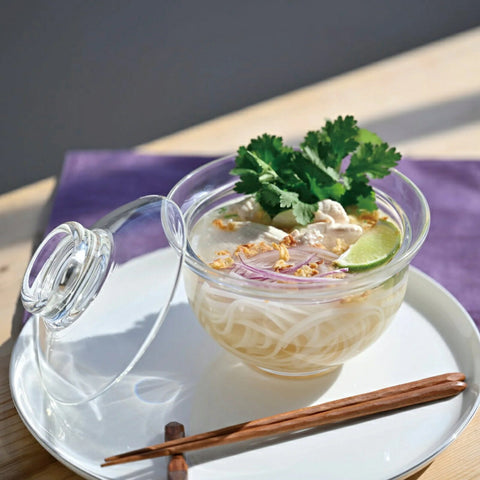 HARIO ガラスの丼鉢 GXD-600 ハリオ 耐熱ガラス 透明 和食器 クリア 電子レンジOK 食洗機OK 蓋物 冷やしうどん 冷麺 涼しい 丼 どんぶり 茶碗 きれい 父の日 - フライパン専門店 鐵兎堂-TETTODO-